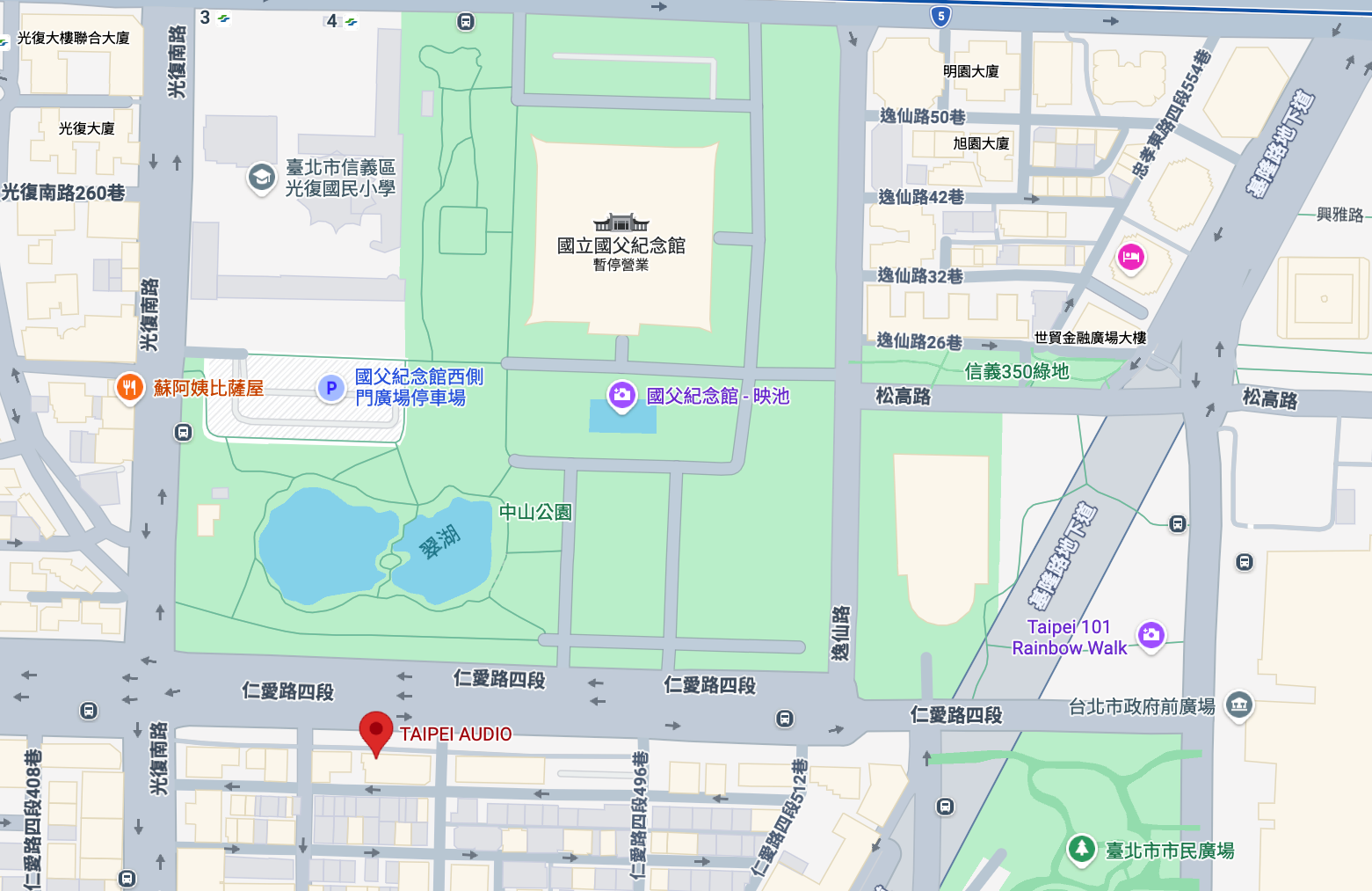 台北音響仁愛店位置