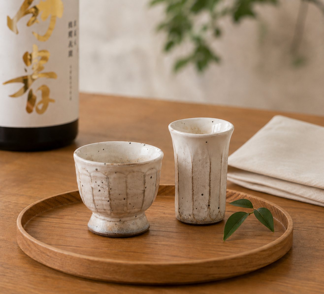 丸モ高木陶器 - 粉引酒盃