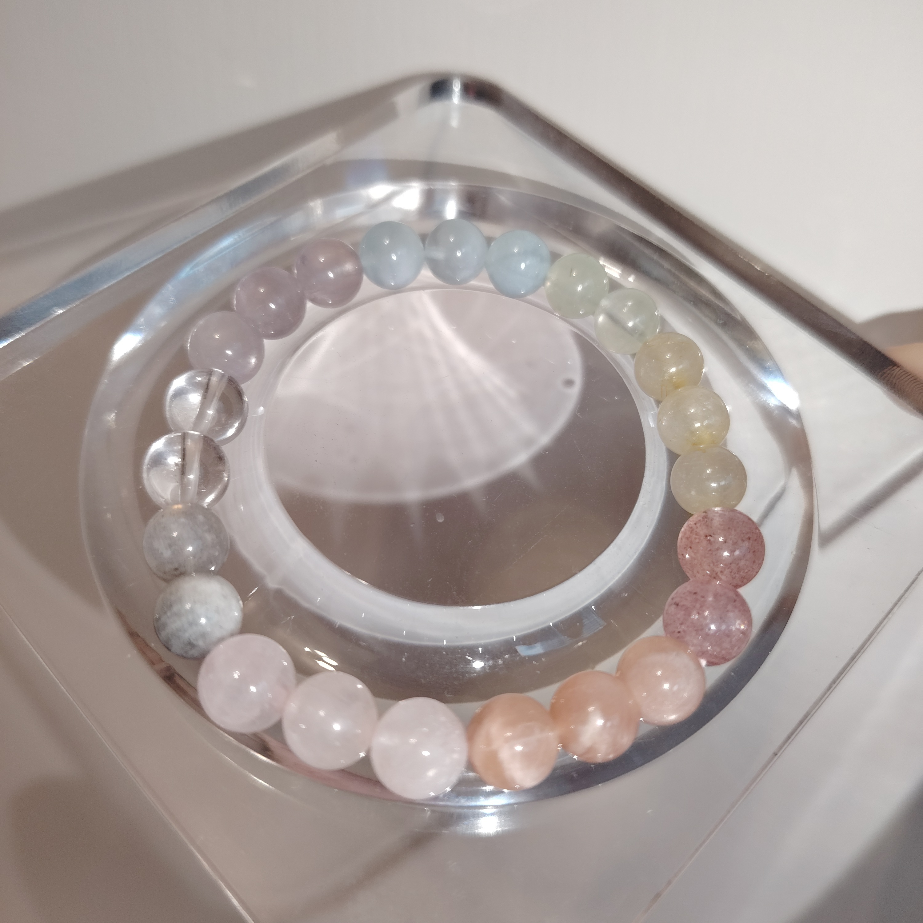 🔮AuraCrystal水晶🔮 馬卡龍多寶水晶花間夢嶼手串 #M11