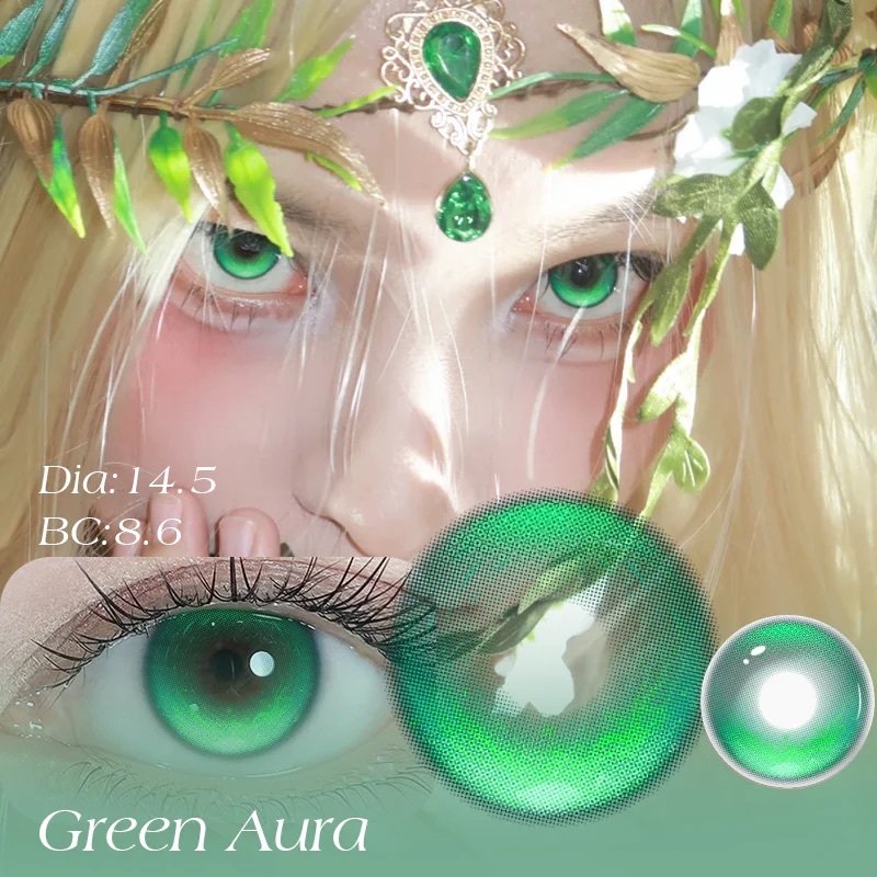 [半年拋] MILL CREEK 6 Month Green Aura 半年拋隱形眼鏡｜每盒2片