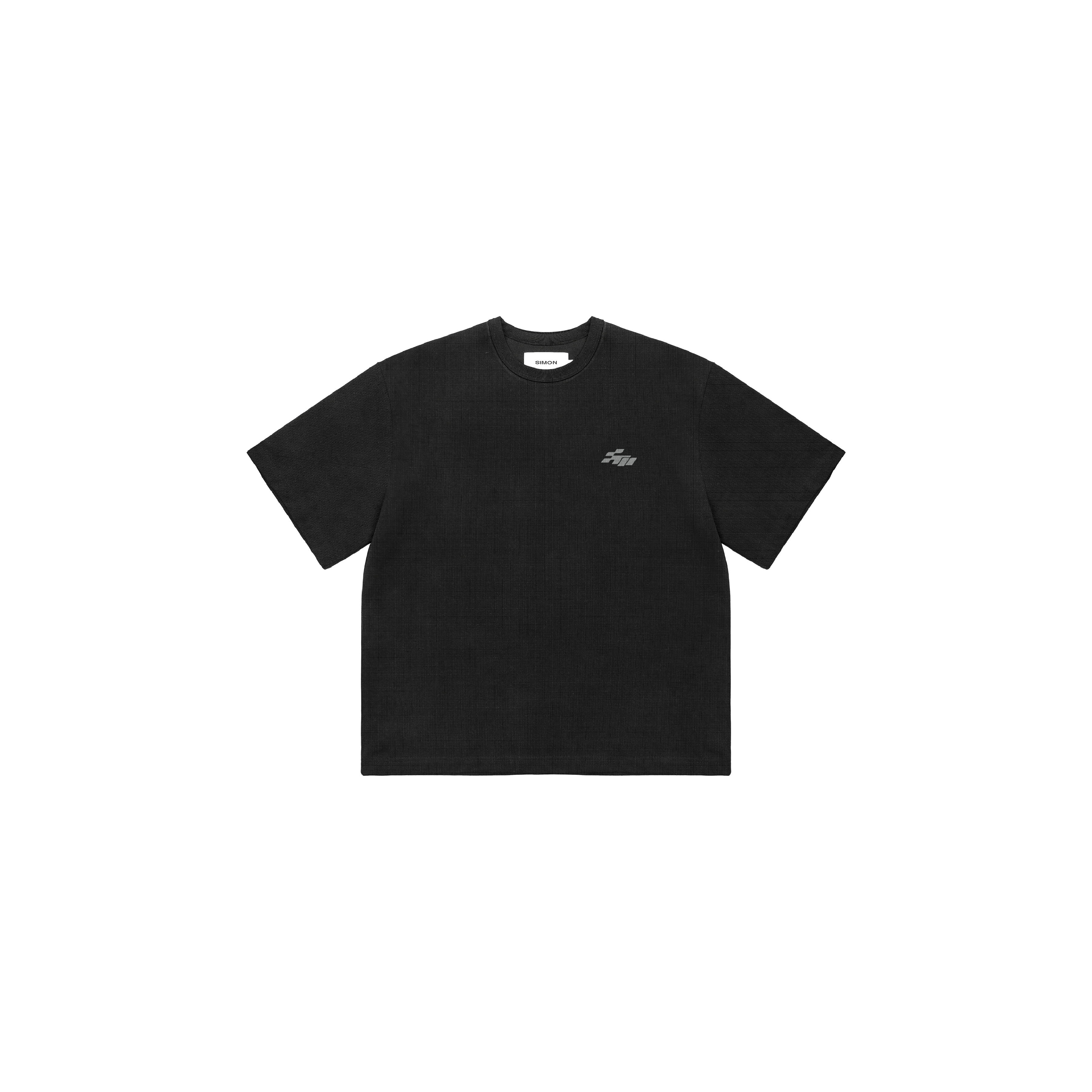 SIMON MADE TS-2624 雙星旗幟 華夫格 BOXY 短T