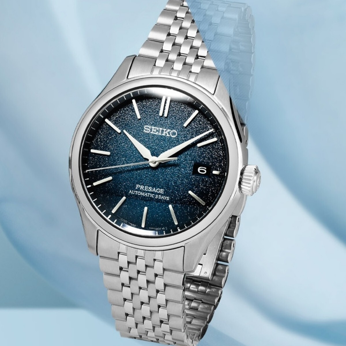 【SEIKO 日本精工】Presage系列 日期顯示 機械錶 職人美學 懷舊復古 日本藍 限量款 SPB525J1