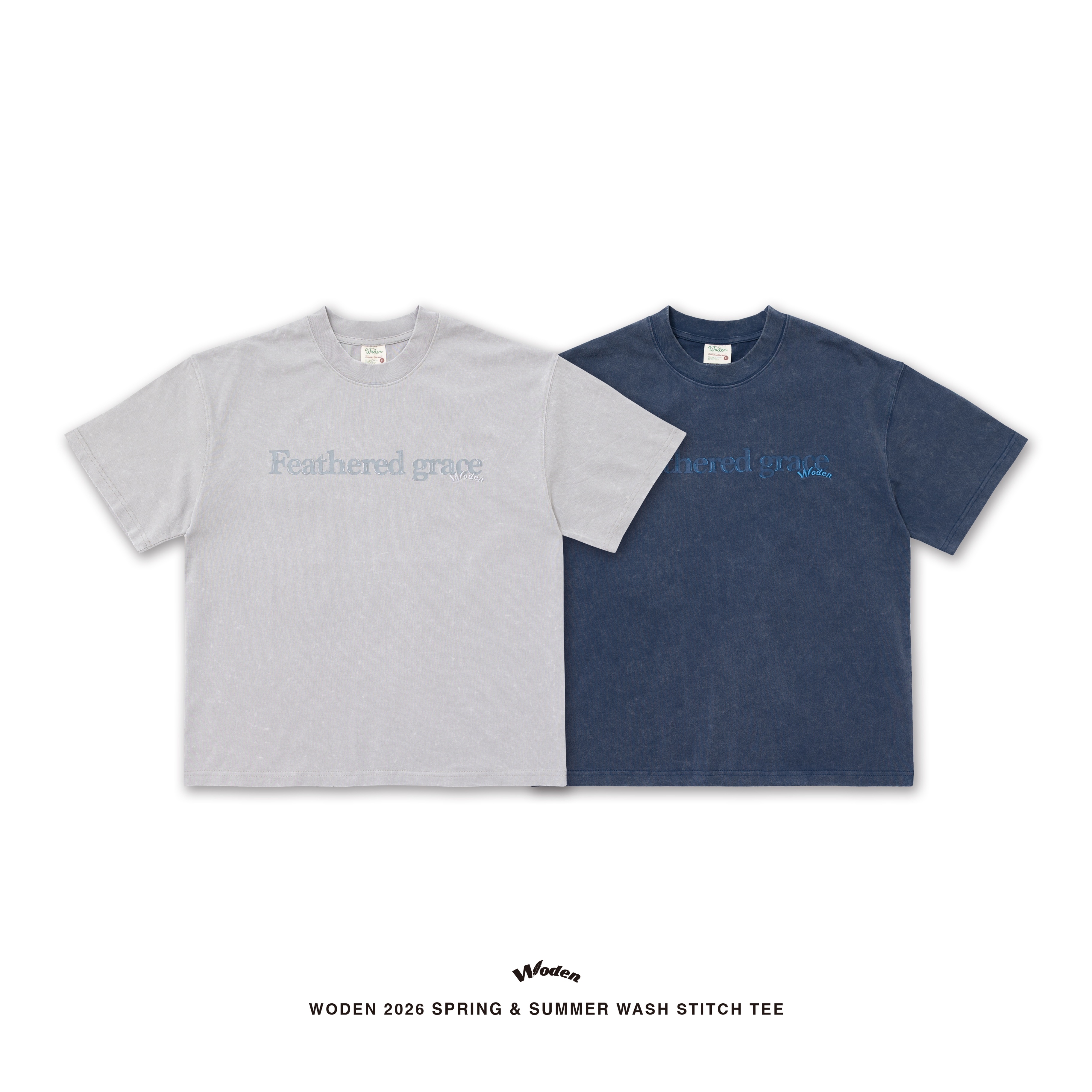 【車庫服飾】 WODEN Wash Stitch Font Tee