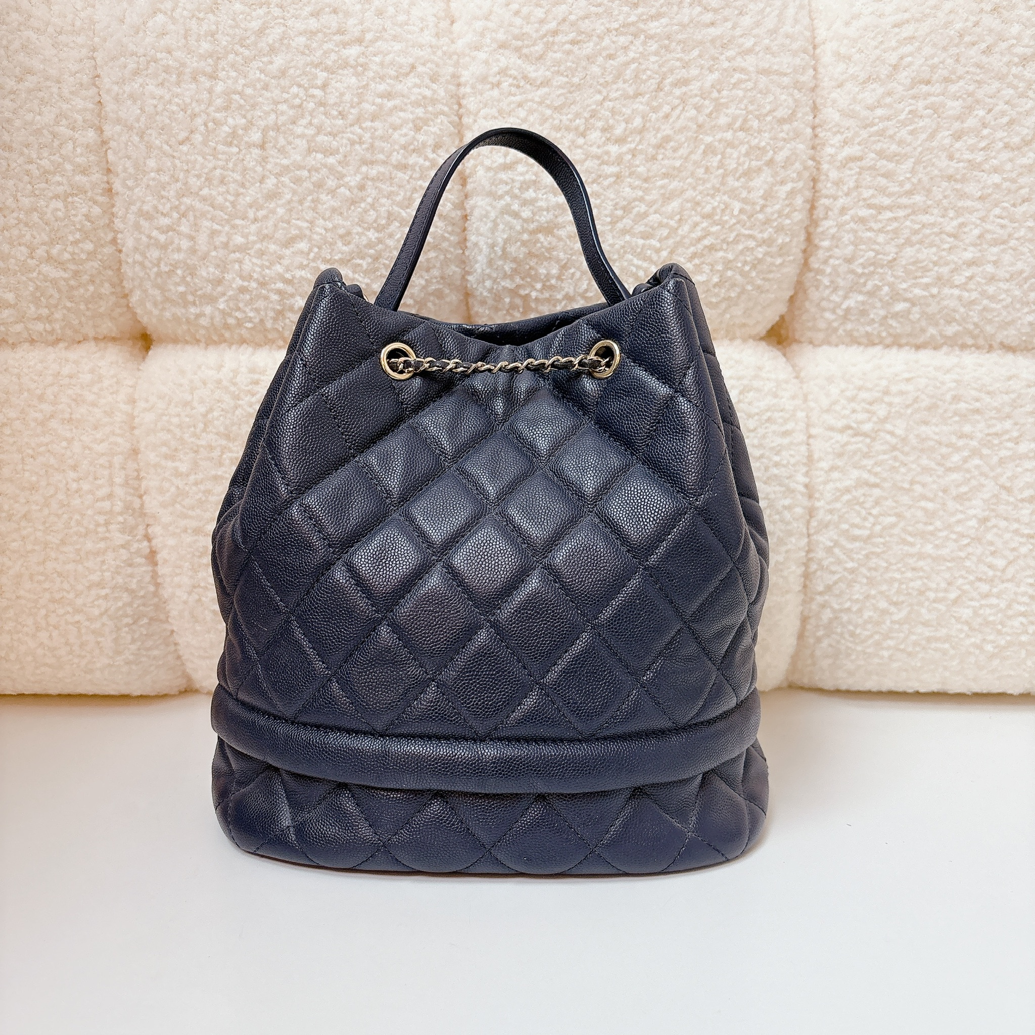 Chanel Rolled Up Bucket - Blue / GHW