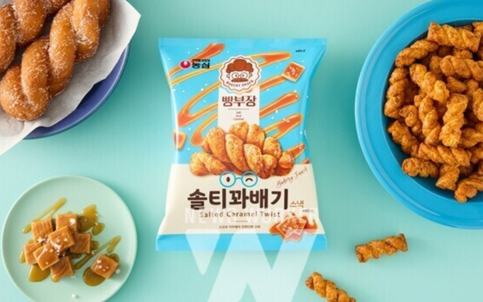 AU001 農心麵包部長) 海鹽焦糖蝴蝶酥扭紋脆條 55g EXP:26.12.17