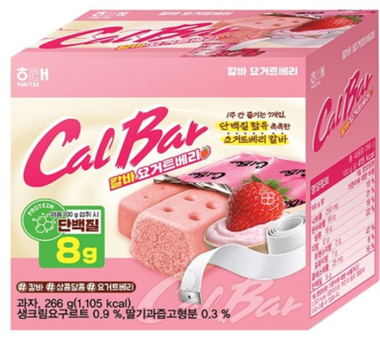AU128 海太) CAL BAR 士多啤梨乳酪味 (1盒7入) EXP:27.05.17