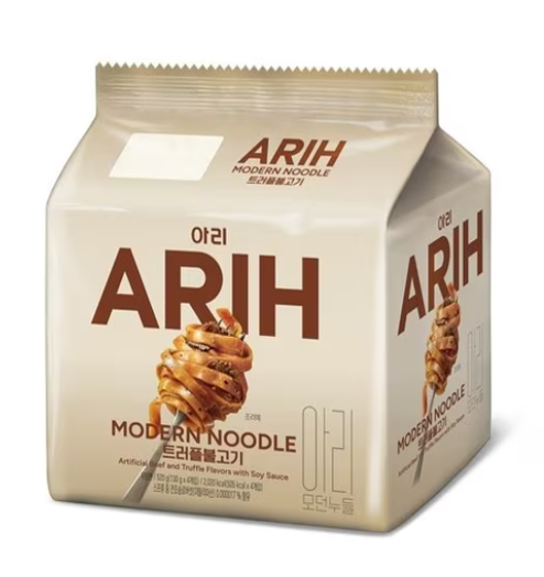 AU027 BTS 聯乘款 - ARIH Modern 拉麵 黑松露韓式烤牛肉風味 130g (1袋4入)(有優惠.看Live) EXP:26.11.23