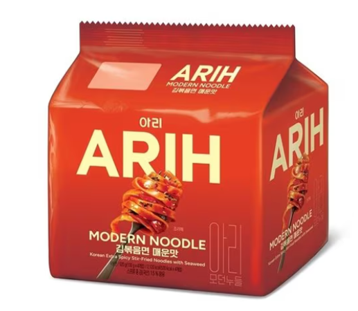 AU031 BTS 聯乘款 - ARIH Modern 拉麵 香辣紫菜炒麵味 130g (1袋4入)(有優惠.看Live) EXP:26.11.21