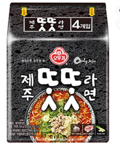 AU044 不倒翁) 濟州 豬肉大蒜拉麵 135g* 4 (1袋4包入) EXP:3個月或以上
