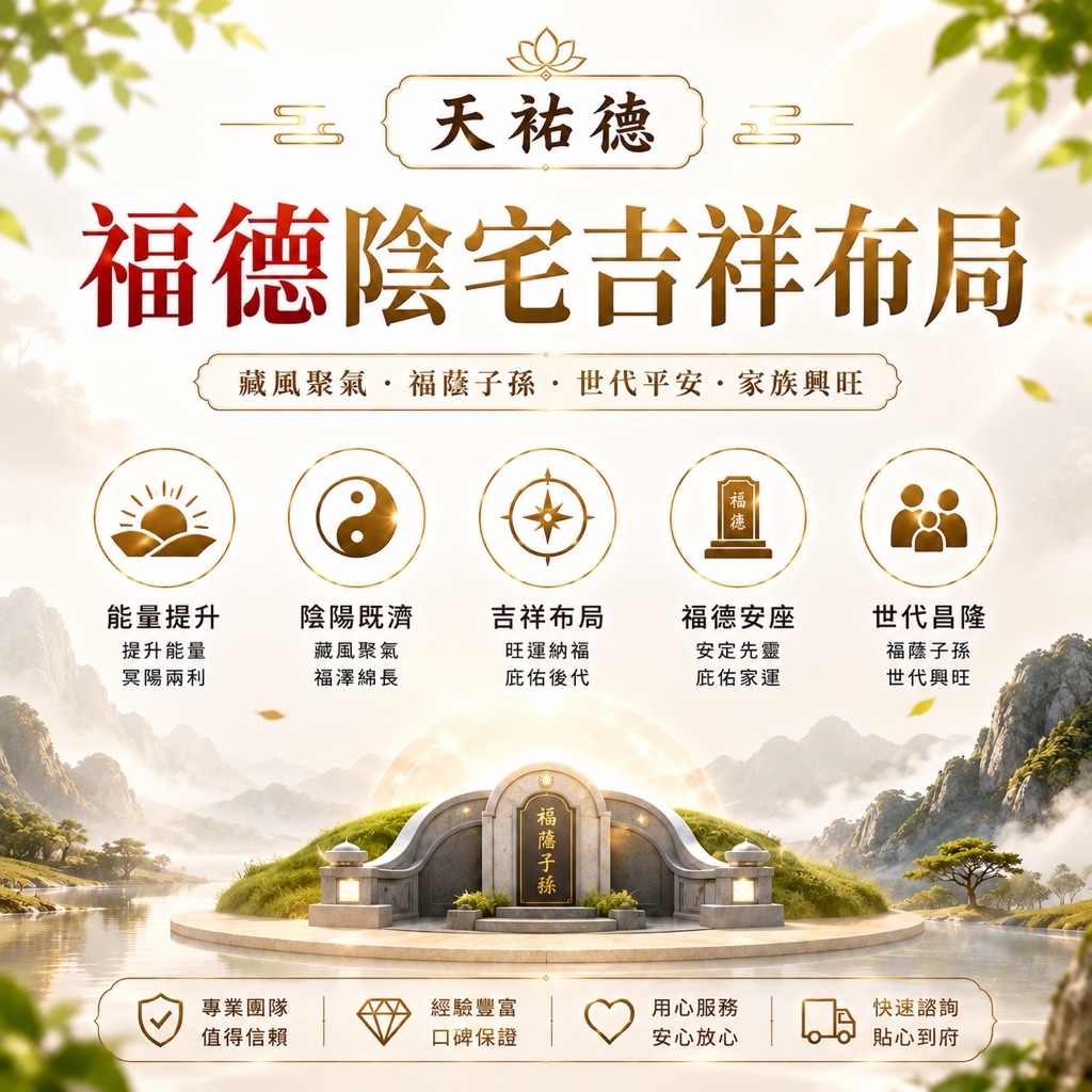 《天祐德》福德陰宅吉祥庇祐布局套裝🏠