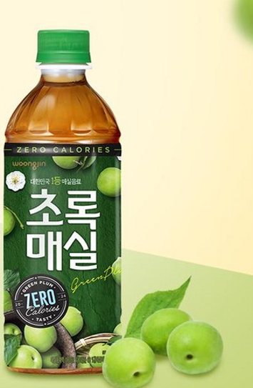 AU074 Woongjin 綠色青梅飲料 Zero (無糖版) 500ml (10包15元區) EXP:3個月或以上