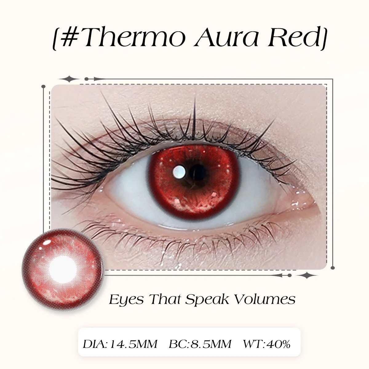 [半年拋] MILL CREEK 6 Month Thermo Aura Red 半年拋隱形眼鏡｜每盒2片