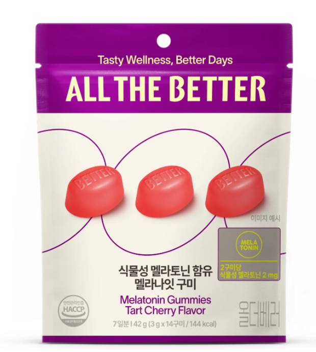 CR260607-T5 All The Better  - Melatonin Gummies Tart Cherry Flavor exp：2027.6以後 (買一送一，共兩件）