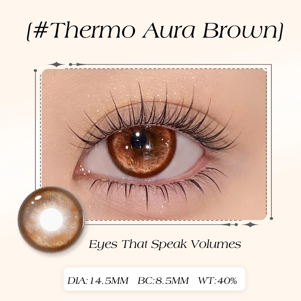 [半年拋] MILL CREEK 6 Month Thermo Aura Brown 半年拋隱形眼鏡｜每盒2片