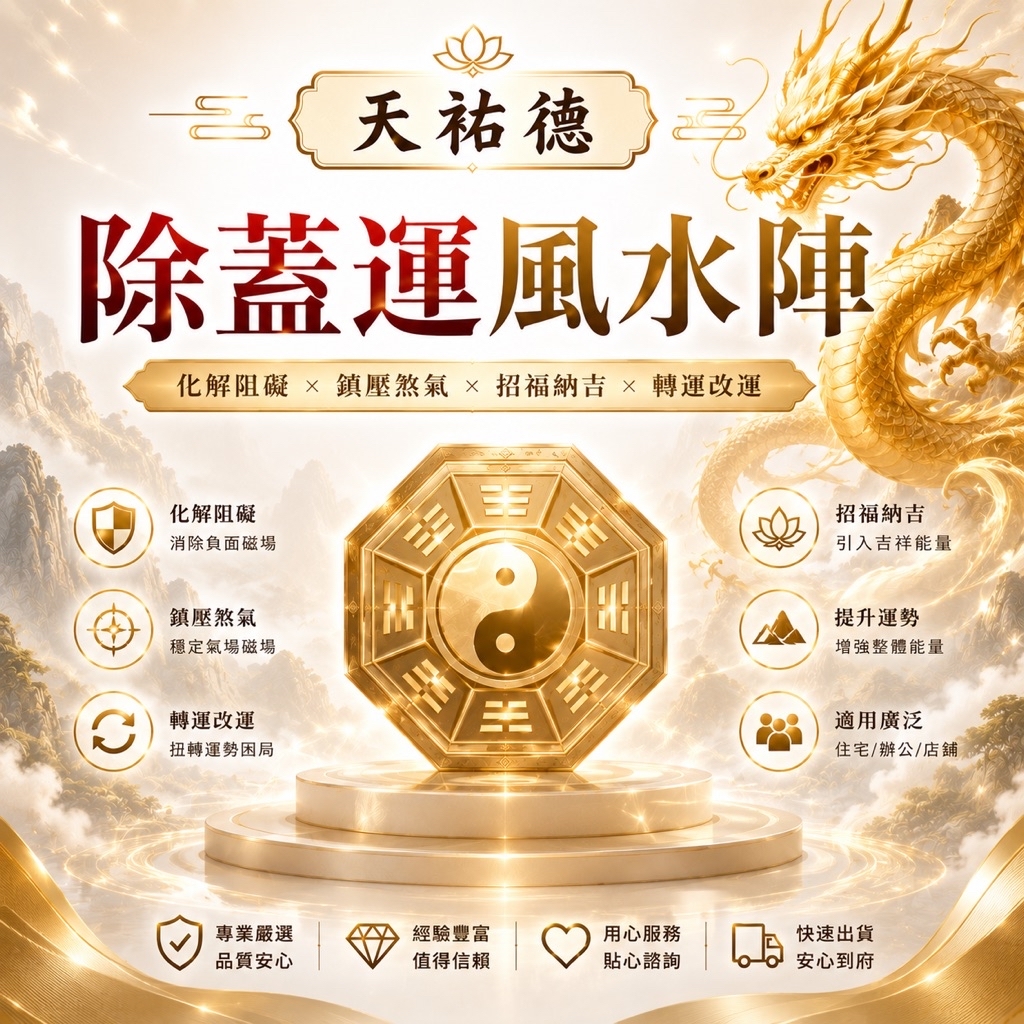 《天祐德》除蓋運風水陣‼️布局基礎套裝3件組