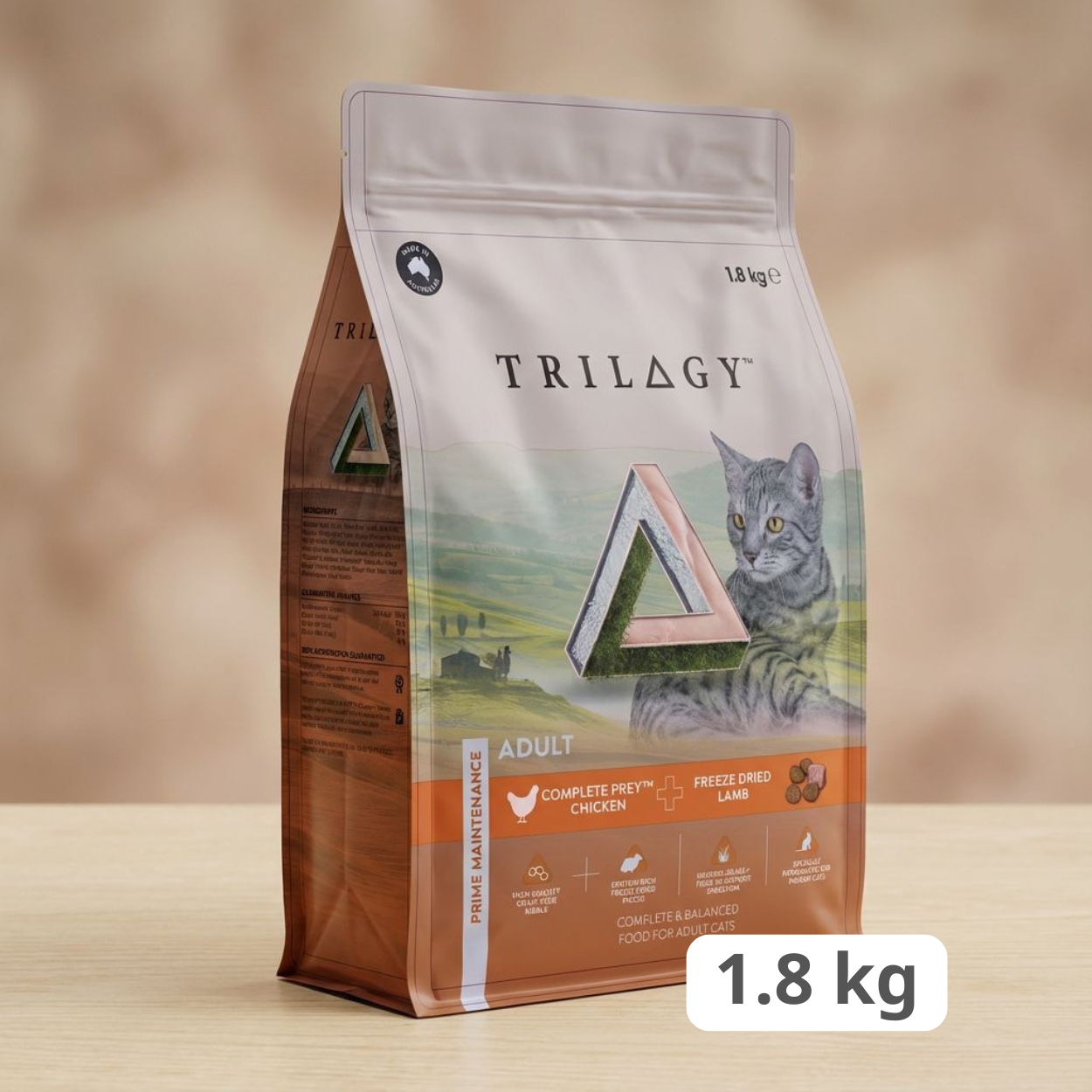 Trilogy奇境| 凍乾無穀成貓糧| 澳洲雞肉+紐西蘭羊肺| 1.8kg