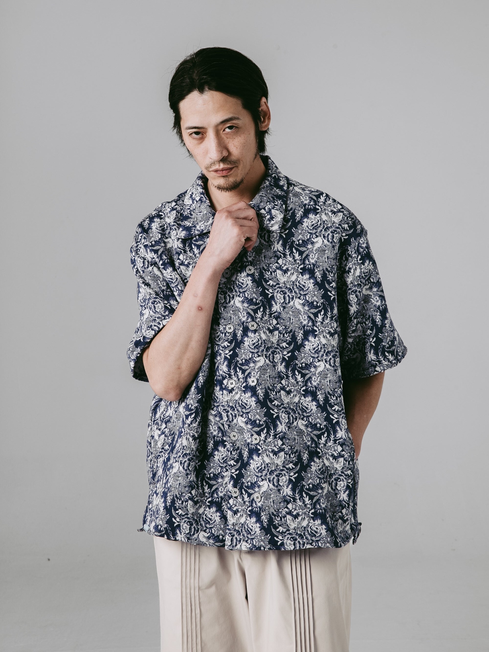 JIN 熵綻緹花襯衫
