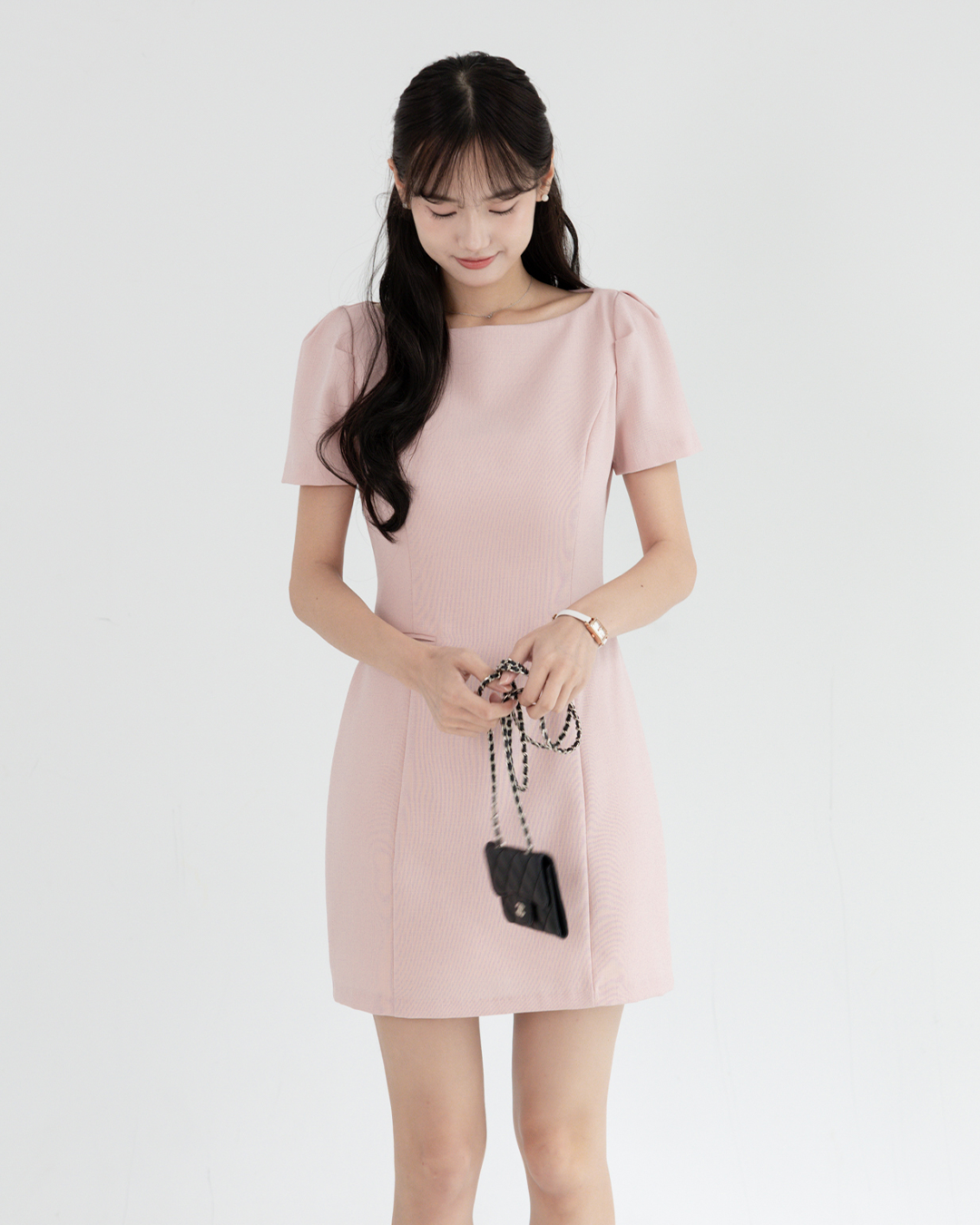Celia氣質珍珠收腰洋裝 ( 2 colors )