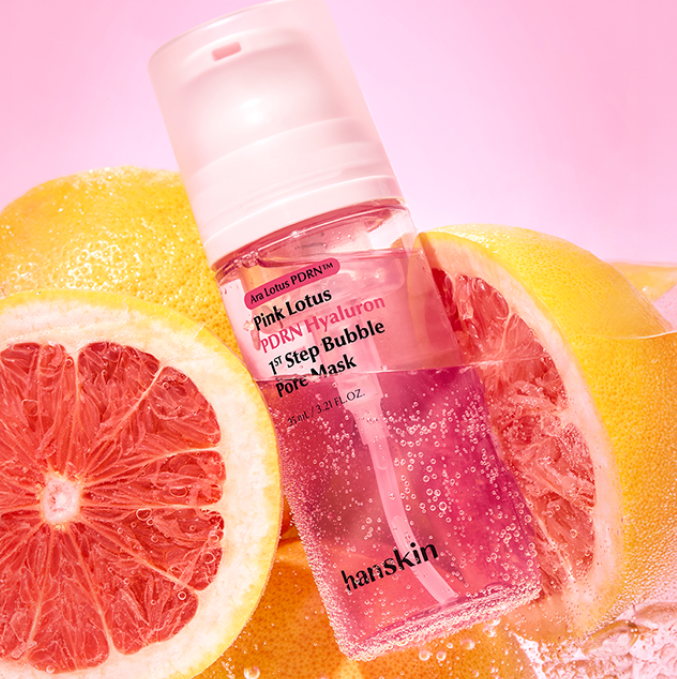 CR260607-H4 Hanskin 蓮花PDRN玻尿酸第一步毛孔泡泡面膜 Pink Lotus PDRN Hyaluron 1 Step Bubble Pore Mask 95ml (買一送二，共三件）EXP:2029.3