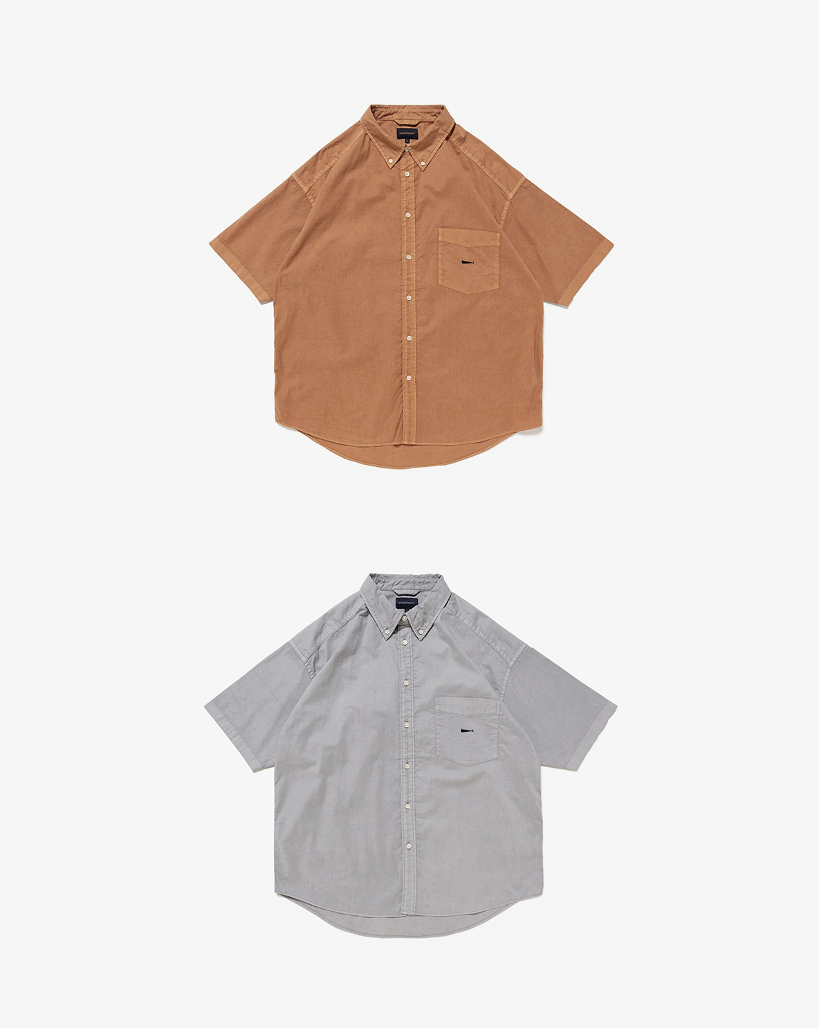 [現貨] DESCENDANT SS26 KENNEDY’S OXFORD SS SHIRT PIGMENT DYE | GREY / ORANGE