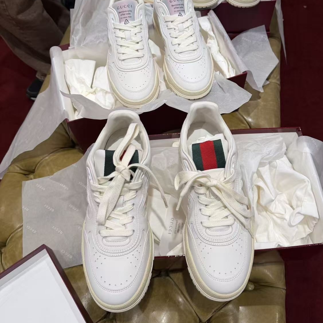Gucci re-web sneakers white