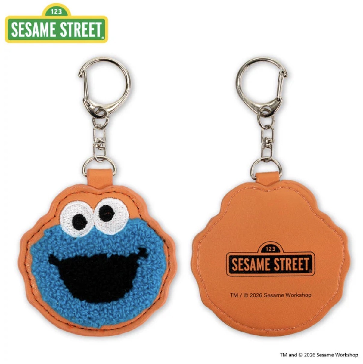 JP Cookie Monster 刺繡合皮匙扣 1859 TK260606