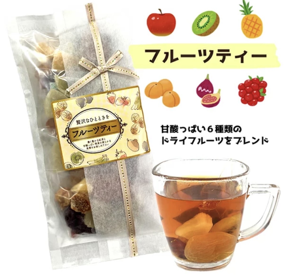JP 贅沢濃厚6種水果果乾紅茶 4包 2229 TK260606