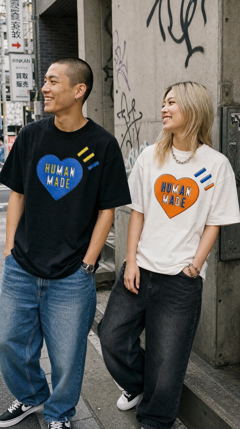 【APAIR】預購 HUMAN MADE GRAPHIC T-SHIRT 塗鴉愛心 白橘 黑藍 短T