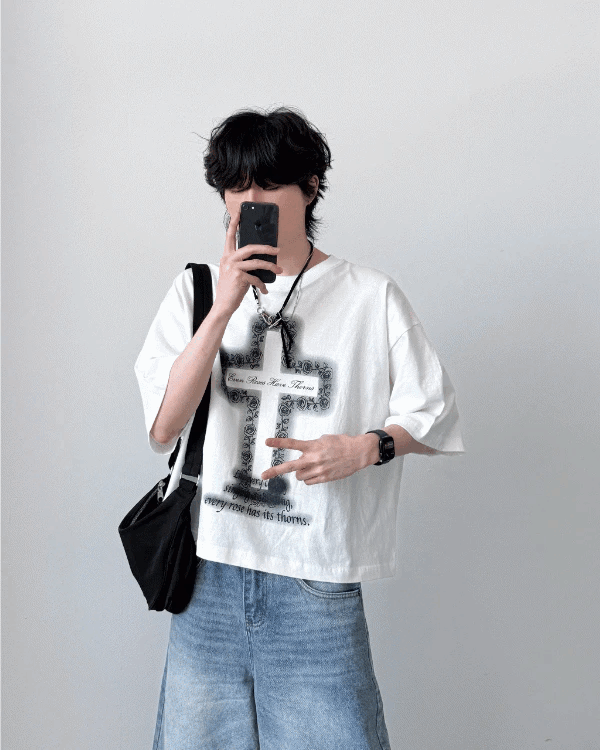 Rose Cross Short-Sleeve T-Shirt