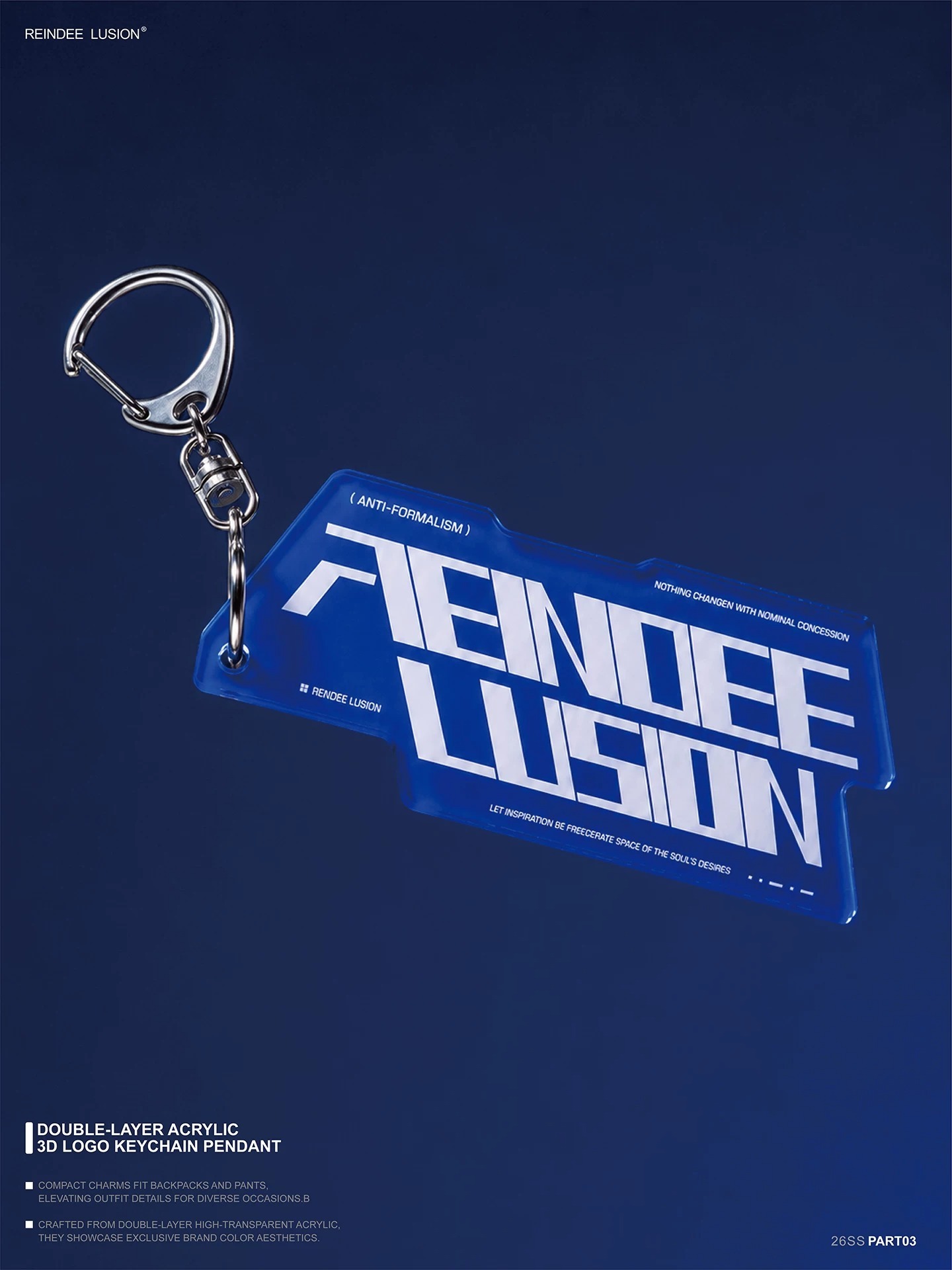 RL | REINDEE LUSION 雙層壓克力LOGO鑰匙圈掛件