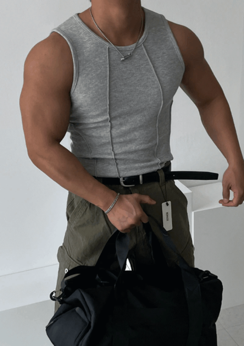 Curve-cut muscle vest