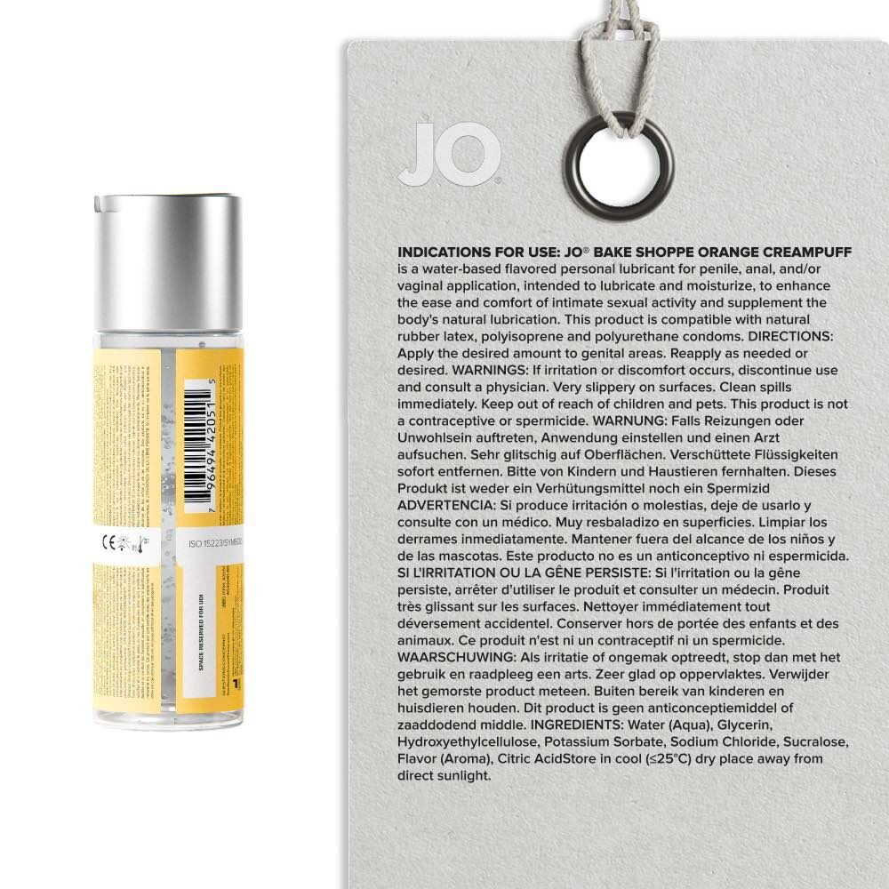 System Jo H2O Bake Shoppe Orange Cream Puff Water-Based Lubricant 60ml