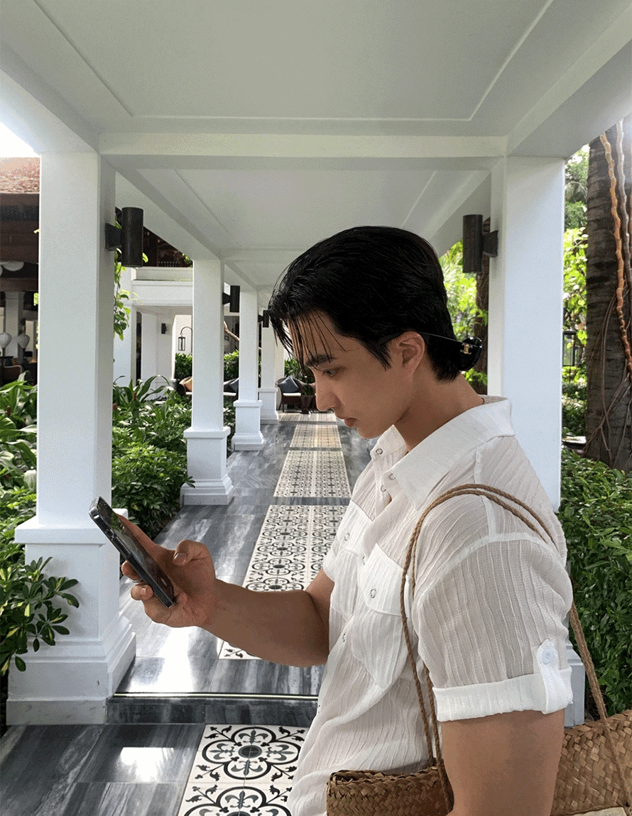 Look Hour Muscle Rolled-Up Short-Sleeve Shirt
