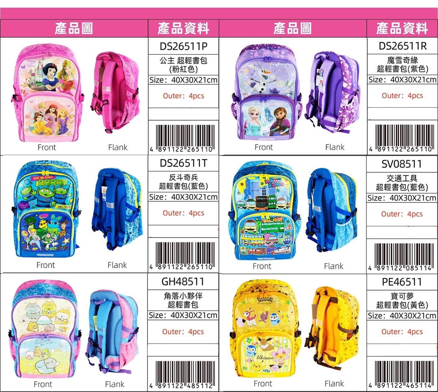 減價款  超輕書包