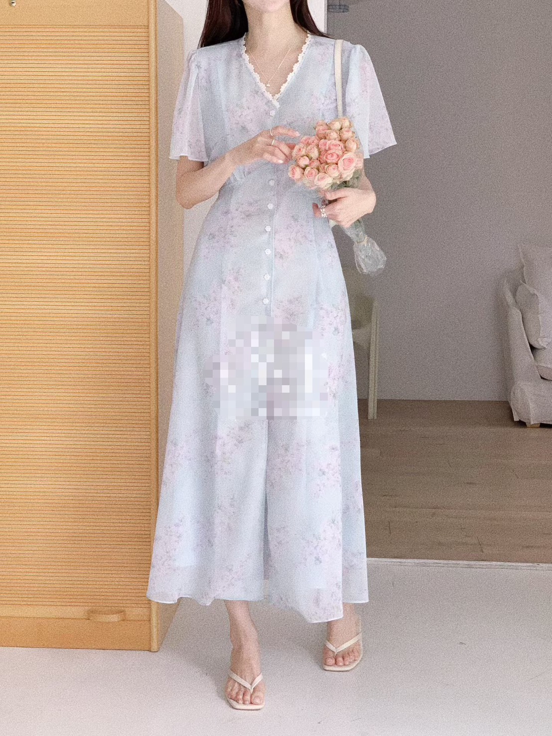 柔彩雪紡長洋裝