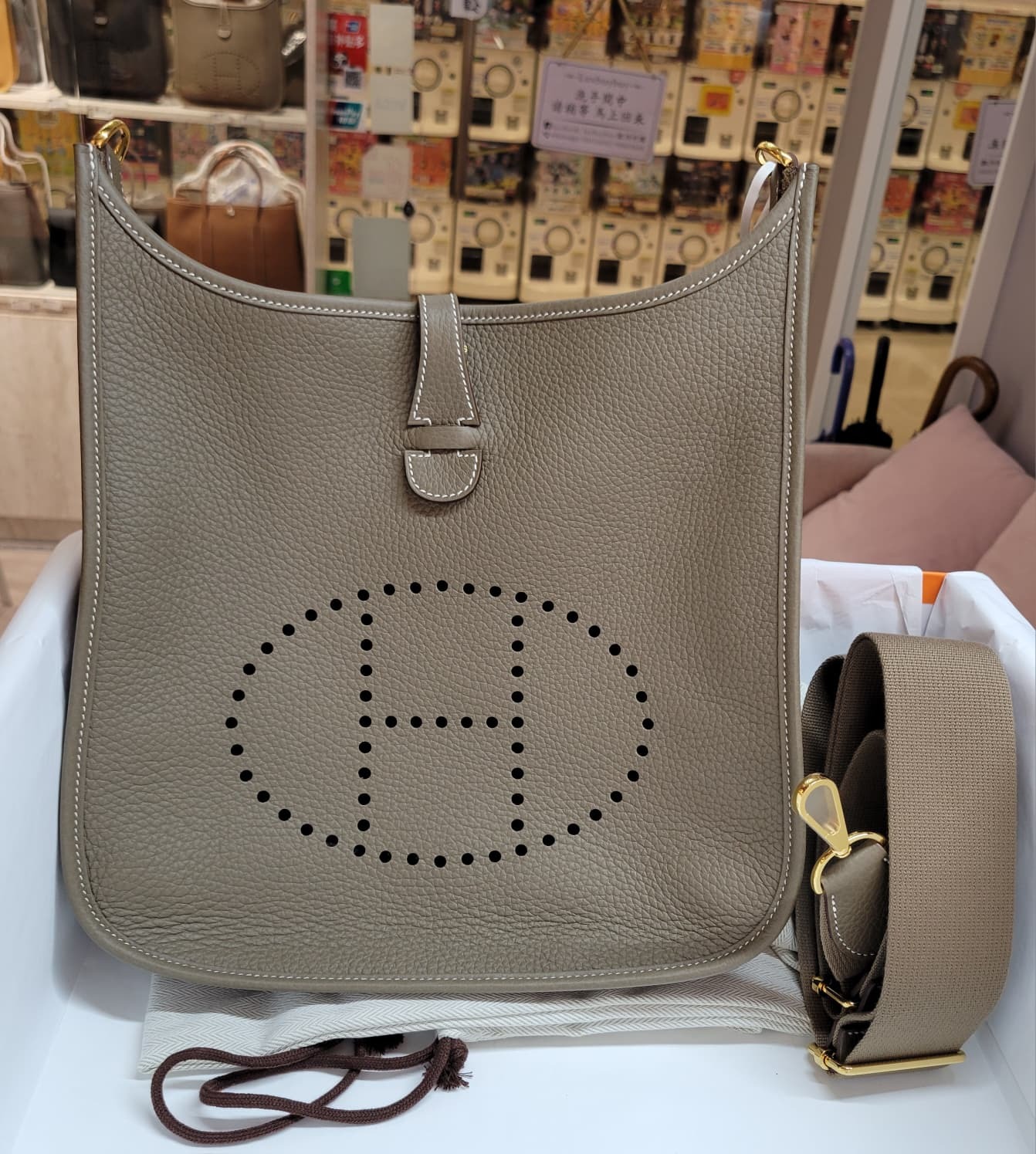 HERMES Evelyne 29 ETOUPE CC TC皮 大象灰金扣