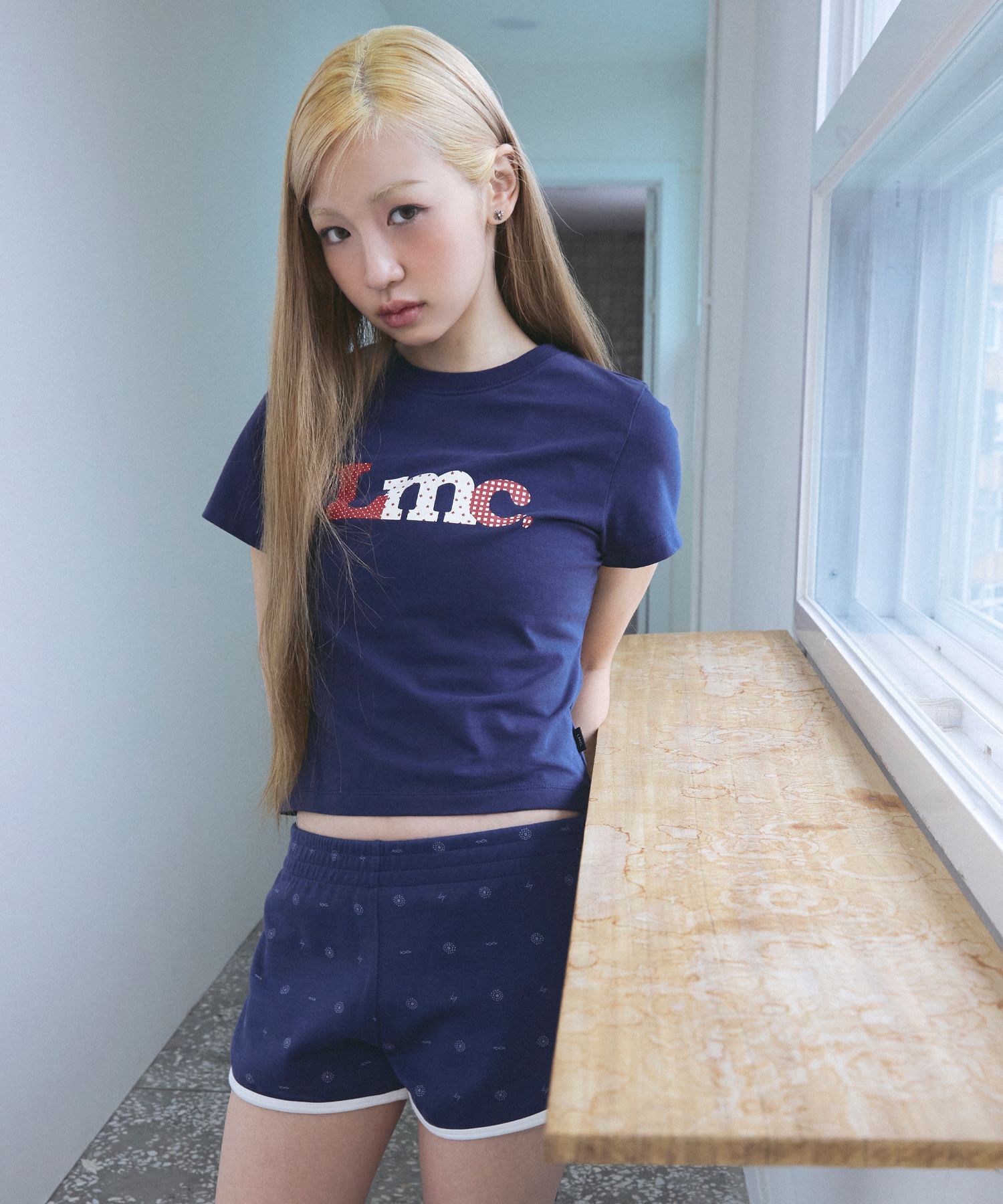 LMC 拼接 Logo 短版 T 恤 0LM46STS801NVY