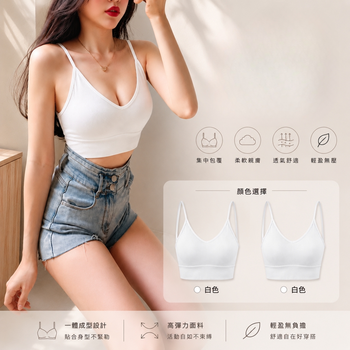 【大U美背】DOMISS韓國原版1:1內衣 美胸 Bra 背心 (現+預)