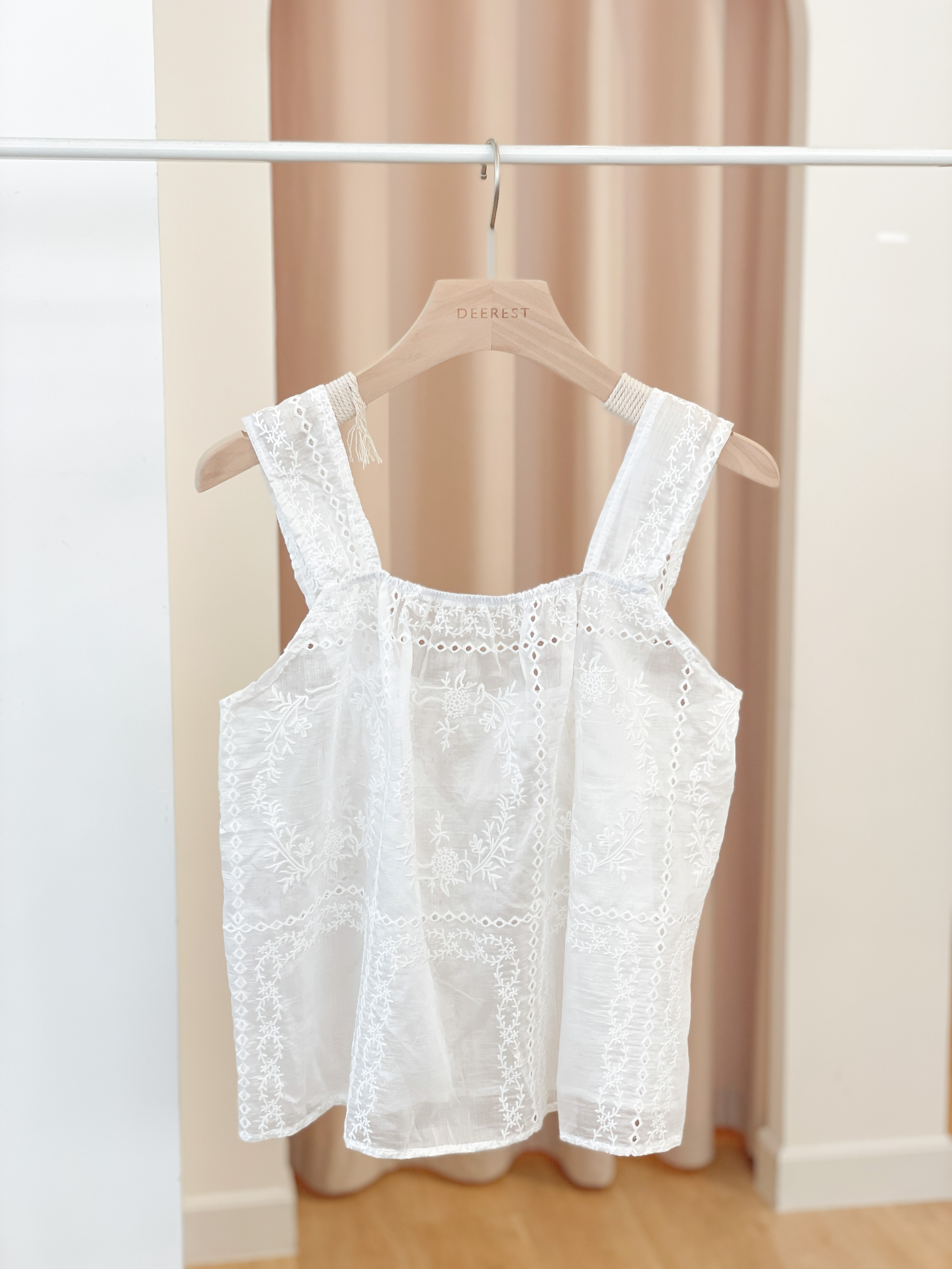 T1570 Sunny Lace Eyelet Tank Top