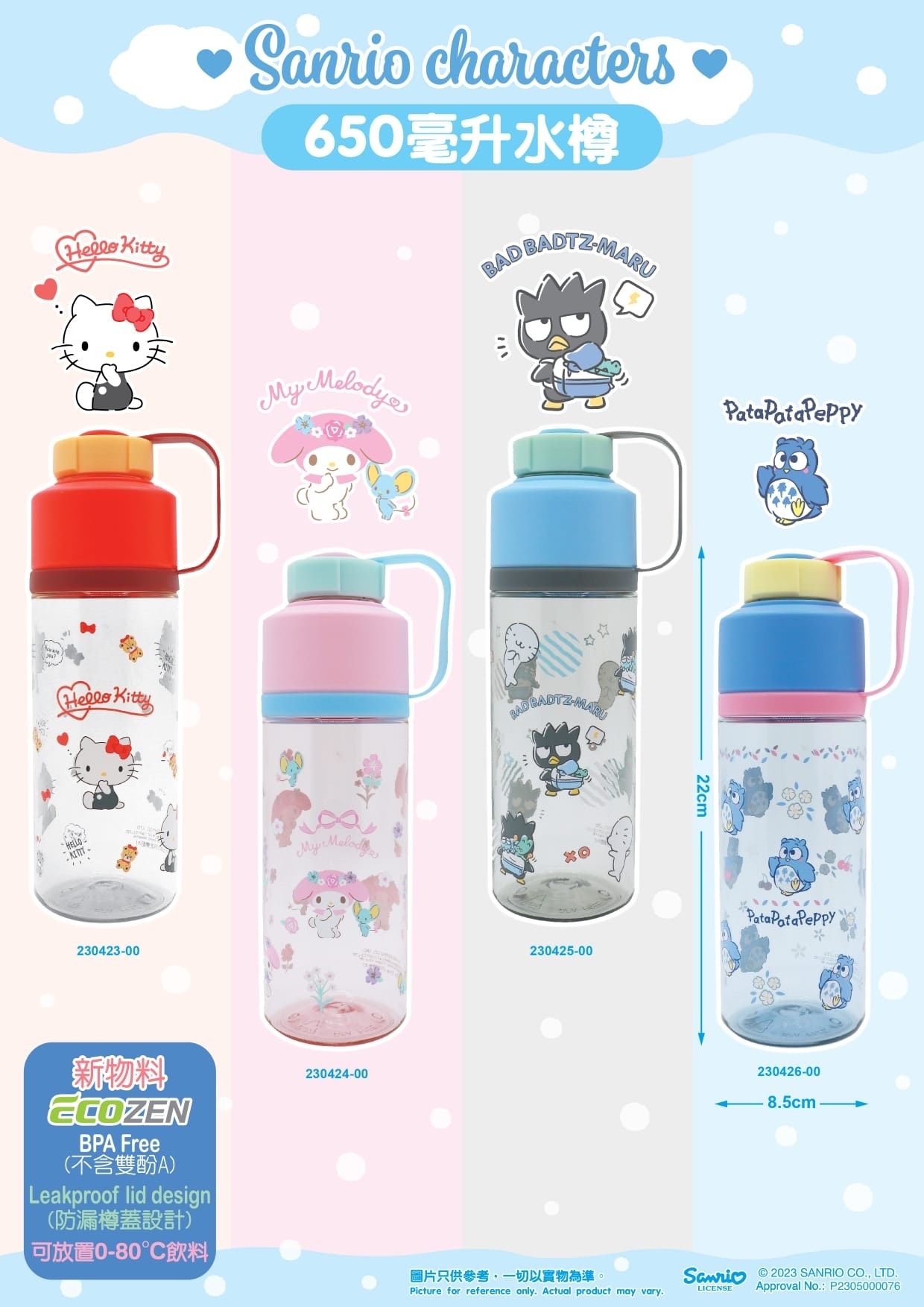港版Sanrio/ 小忌廉 手提細口膠水樽650ml