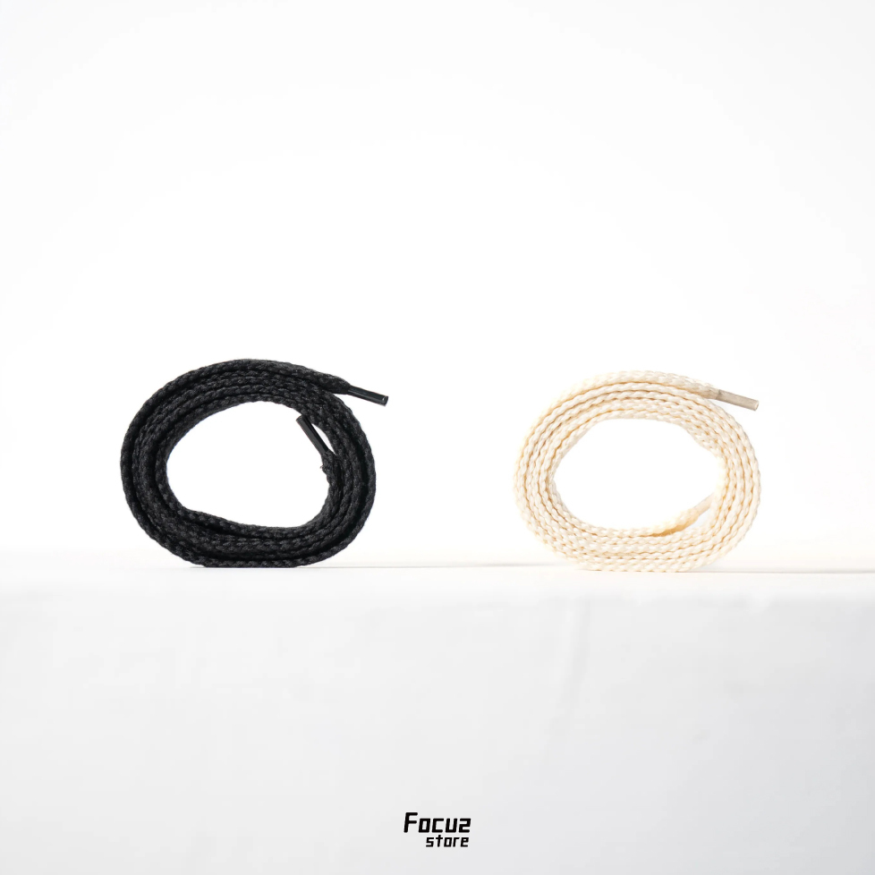 【Focus Store】嚴選系列 MMY Vintage Shoelaces "beige" 米白/黑色 加粗編織鞋帶