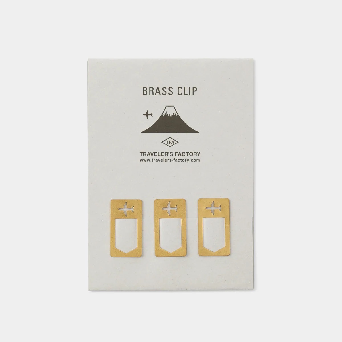 Traveler's Notebook ｜TN 黃銅書夾 Brass Clip - 飛機