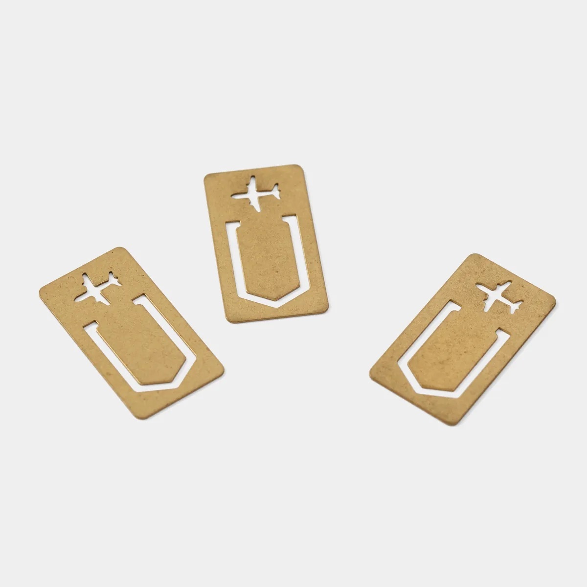 Traveler's Notebook ｜TN 黃銅書夾 Brass Clip - 飛機