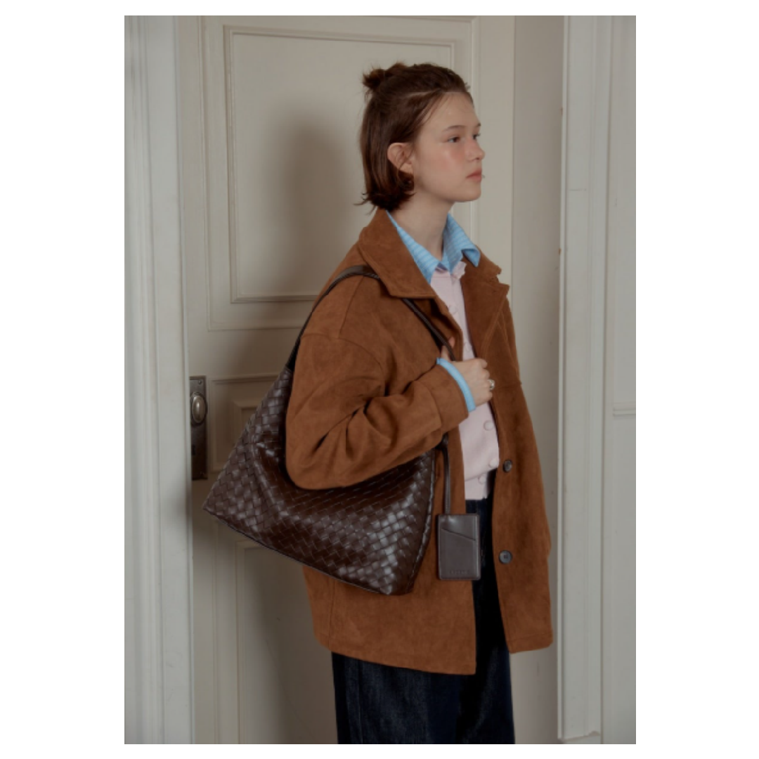 KOR-CCG0607-304 ANC WEAVING MESH BAG_BROWN (A5)
