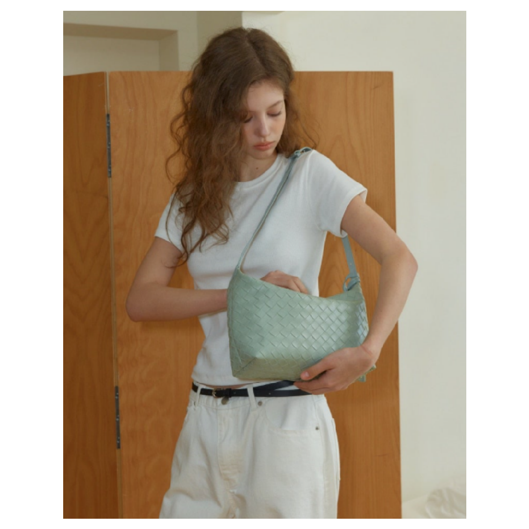 KOR-CCG0607-306 ANC WEAVING MESH MINI BAG_MINT (A7)