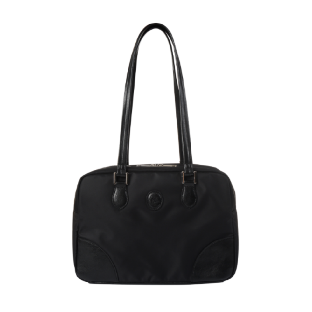 KOR-CCG0607-314 NYLON SQUARE SHOULDER BAG_BLACK (A15)