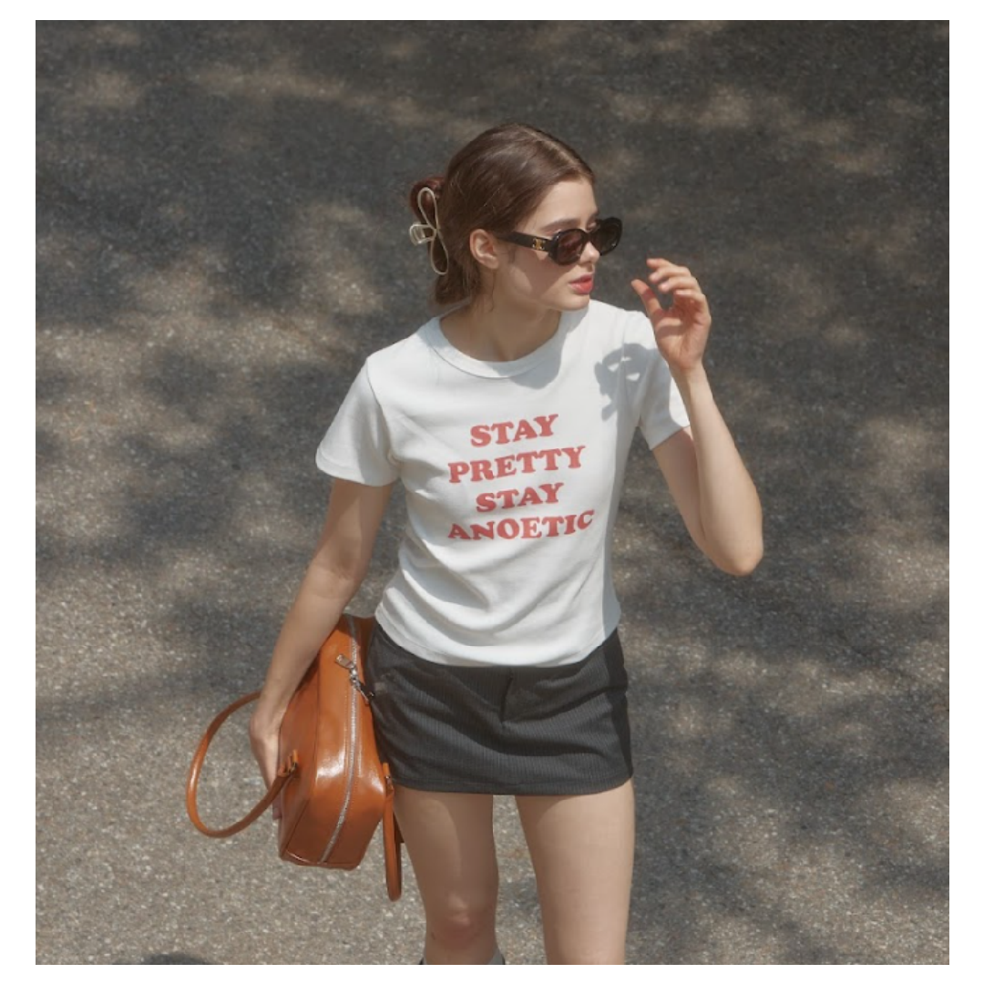 KOR-CCG0607-330 ANC STAY PRETTY T-SHIRT_WHITE (A31)