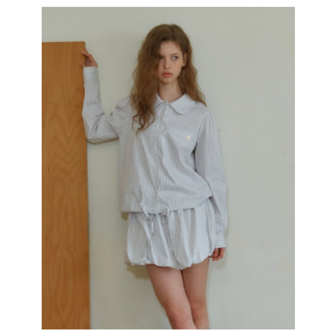 KOR-CCG0607-346 ANC STRING STRIPE SHIRT_WHITE (A47)