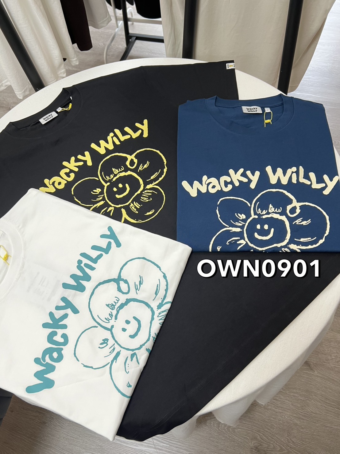 【OWN】Wacky Willy 短袖 上衣 花花 塗鴉 最新款 2026 春夏 新品 短T 男女同款 黑色 深藍 白色 綠色 迷彩
