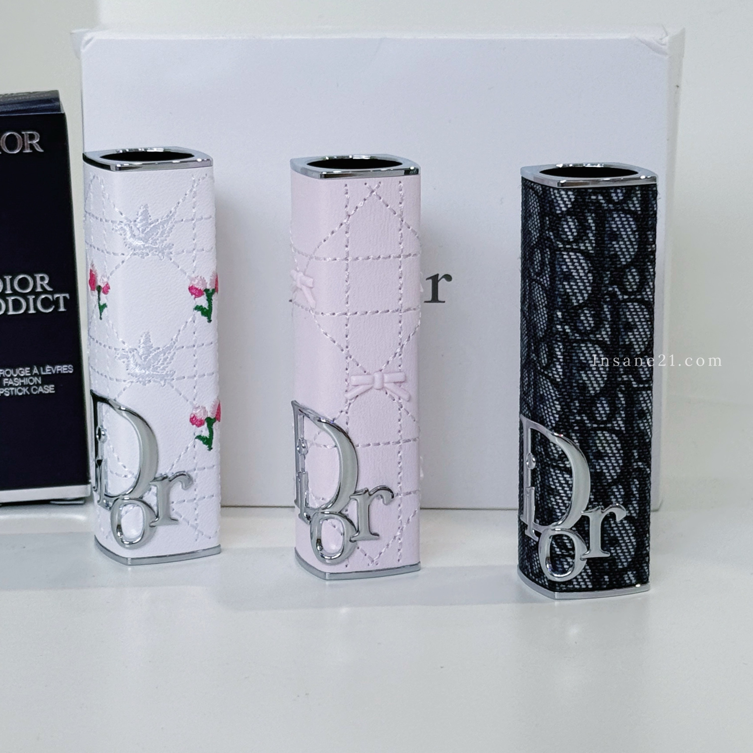 DIOR 迪奧 限量 誘癮唇膏口紅殼 外殼 老花 刺繡